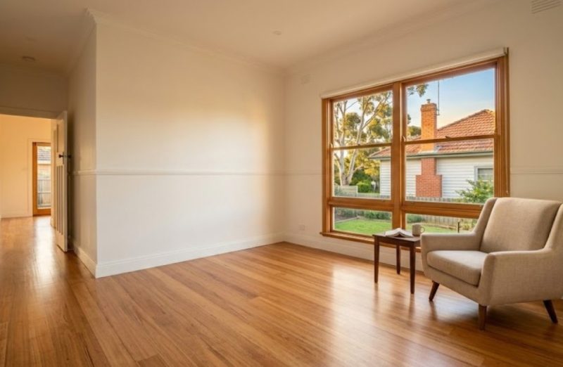 cleared house living room
